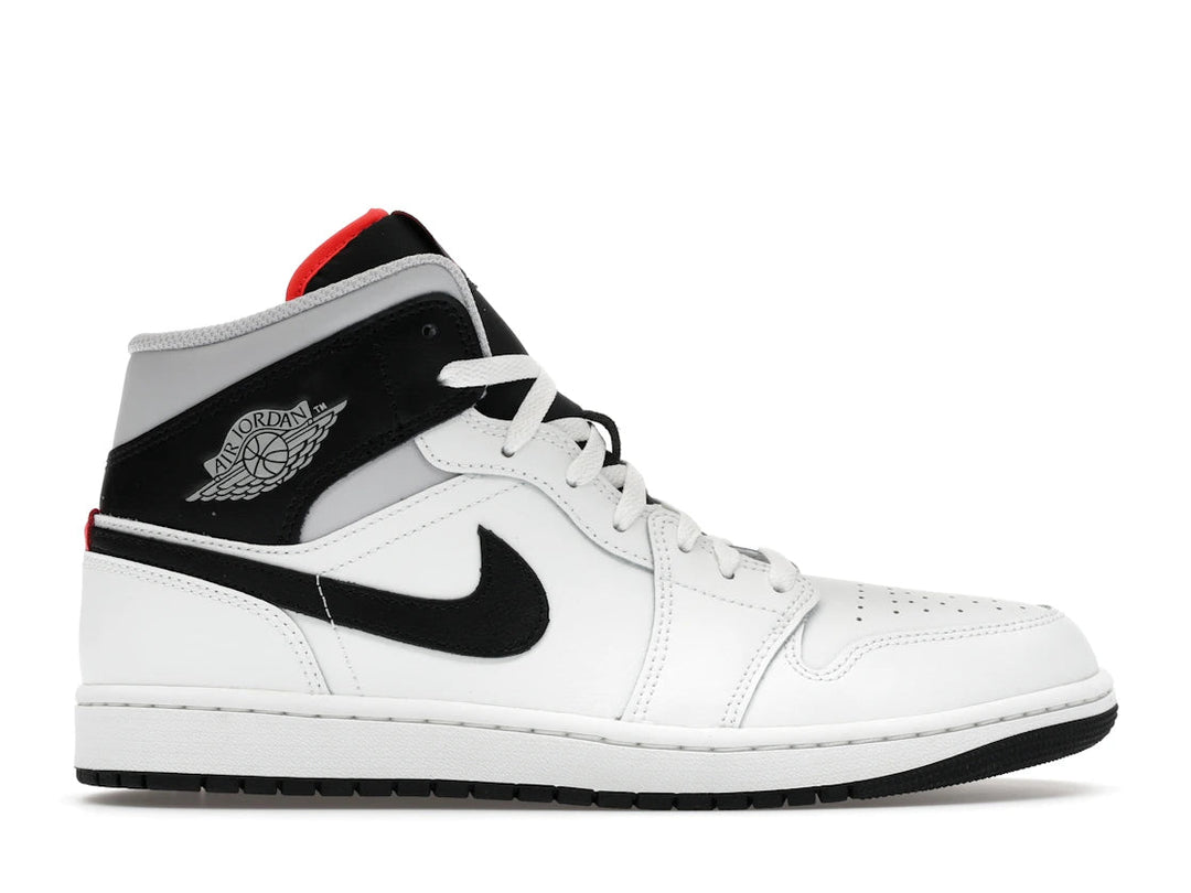 Jordan 1 Mid White Neutral Grey Infrared - Sneakers - Jawns on Fire Sneakers &amp; Shoes