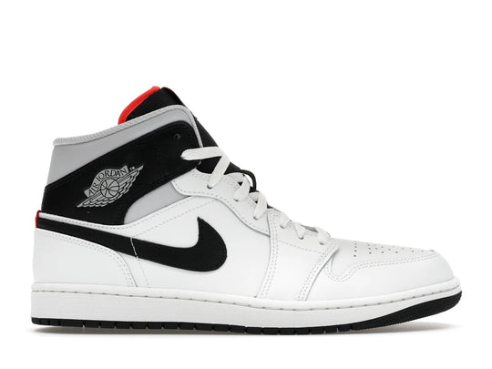 Jordan 1 Mid White Neutral Grey Infrared - Sneakers - Jawns on Fire Sneakers &amp; Shoes