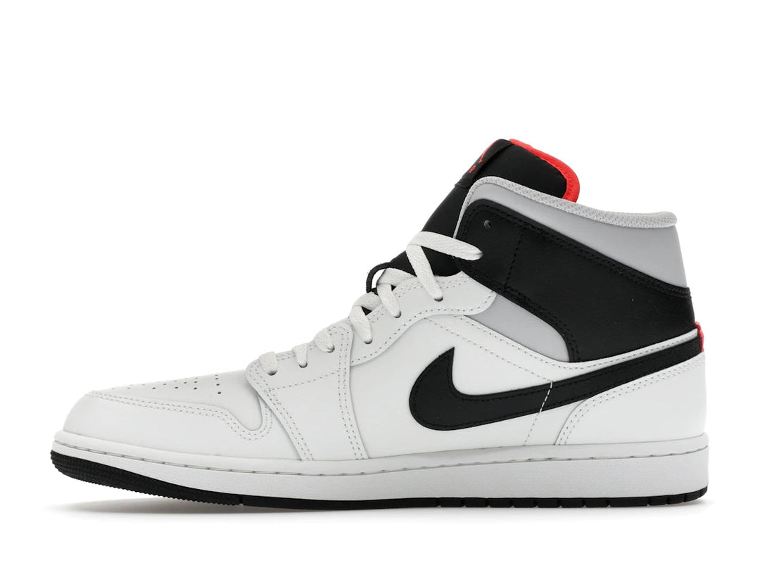 Jordan 1 Mid White Neutral Grey Infrared - Sneakers - Jawns on Fire Sneakers &amp; Shoes