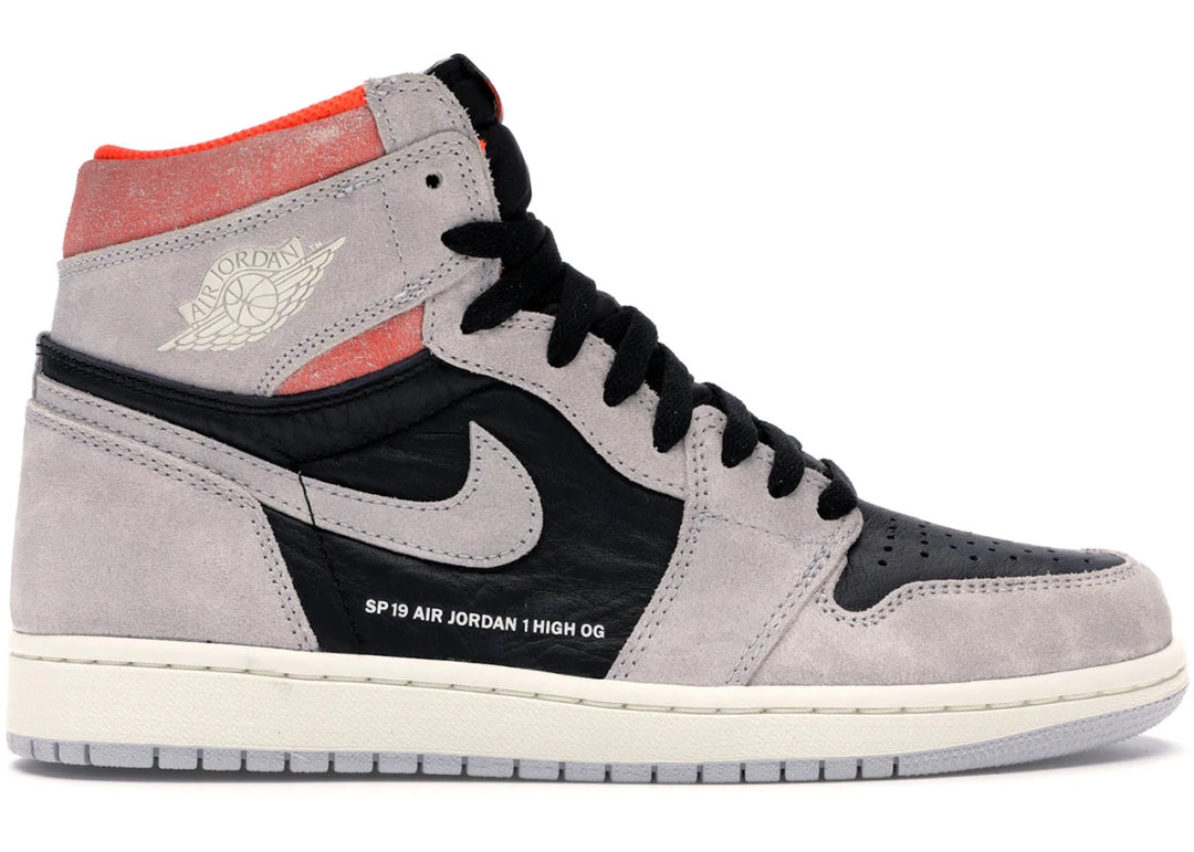 Jordan 1 Retro High Neutral Grey Hyper Crimson - Sneakers - Jawns on Fire Sneakers & Shoes