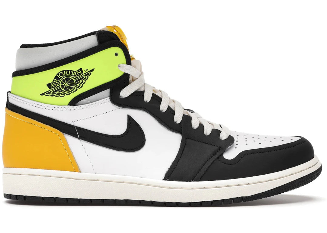 Jordan 1 Retro High White Black Volt University Gold - Sneakers - Jawns on Fire Sneakers & Shoes