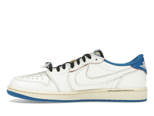 Jordan 1 Retro Low OG SP Fragment x Travis Scott Sail Military Blue - Sneakers - Jawns on Fire Sneakers &amp; Shoes