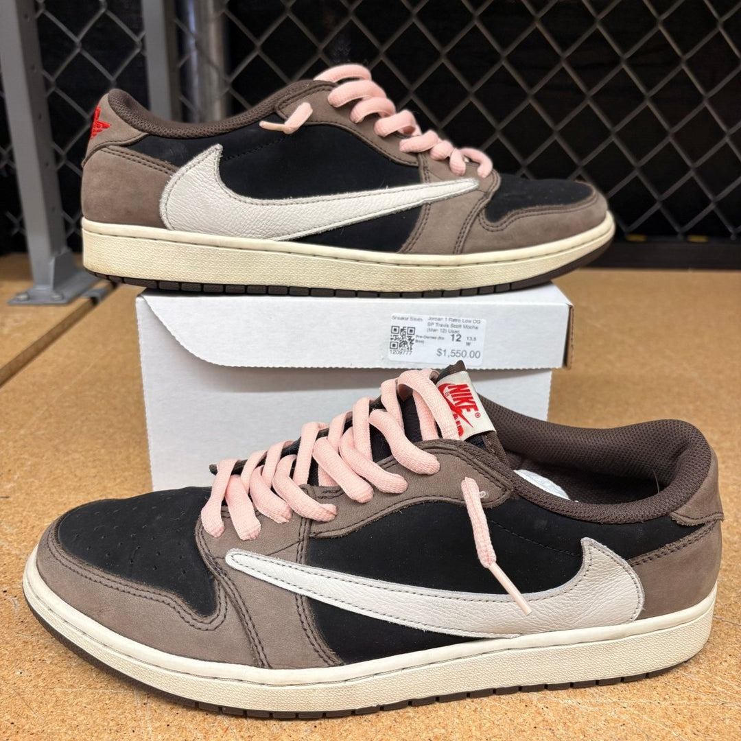 Jordan 1 Retro Low OG SP Travis Scott Mocha (Men 12) Used - Sneakers - Jawns on Fire Sneakers &amp; Shoes