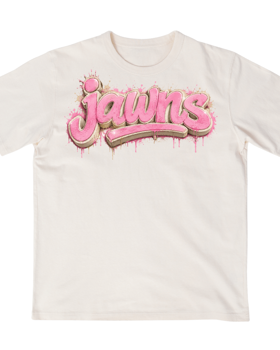 Jordan 1 Travis Scott Pink JAWNS Pink - Tan T-Shirt - Only Jawns - T-Shirt - Jawns on Fire Sneakers & Shoes
