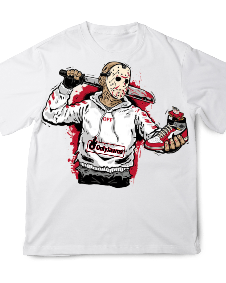 Jordan 1 Union - Jason Killer - Original Jawns - White T-Shirt - T-Shirt - Jawns on Fire Sneakers & Shoes