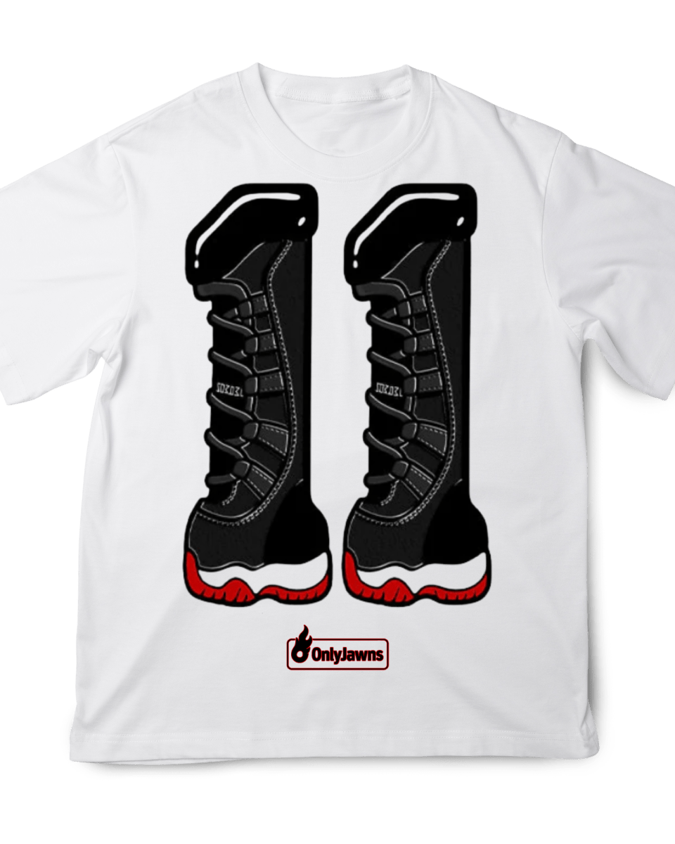 Jordan 11 Bred 11 - Original Jawns - White T-Shirt - T-Shirt - Jawns on Fire Sneakers & Shoes