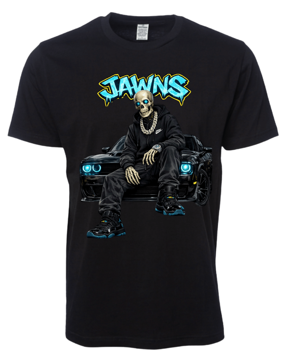 Jordan 11 Gamma Blue - Skeleton Jawns T-Shirt - Black - Only Jawns - T-Shirt - Jawns on Fire Sneakers & Shoes