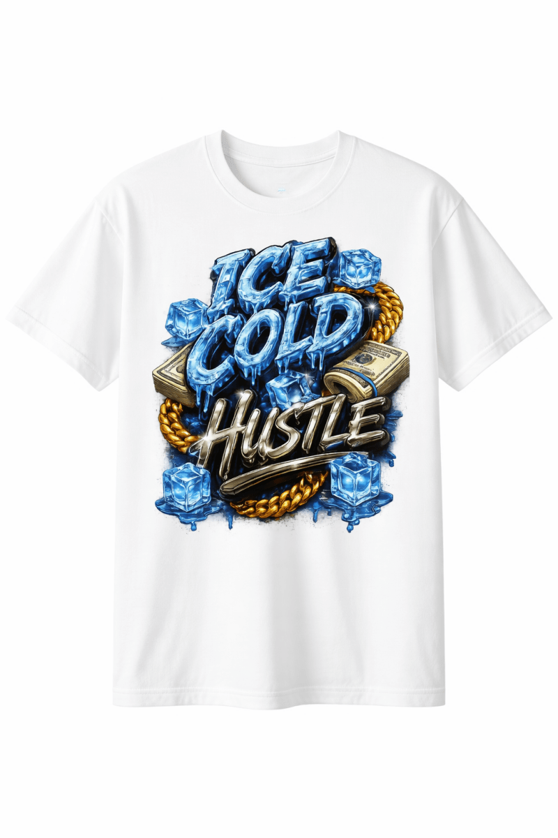 Jordan 11 UNC Low Custom Ice Cold Hustle - Original Jawns - White T-Shirt - T-Shirt - Jawns on Fire Sneakers & Shoes