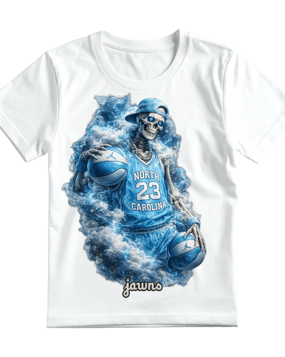 Jordan 11 UNC Sneaker Head - White T-Shirt - T-Shirt - Jawns on Fire Sneakers & Shoes