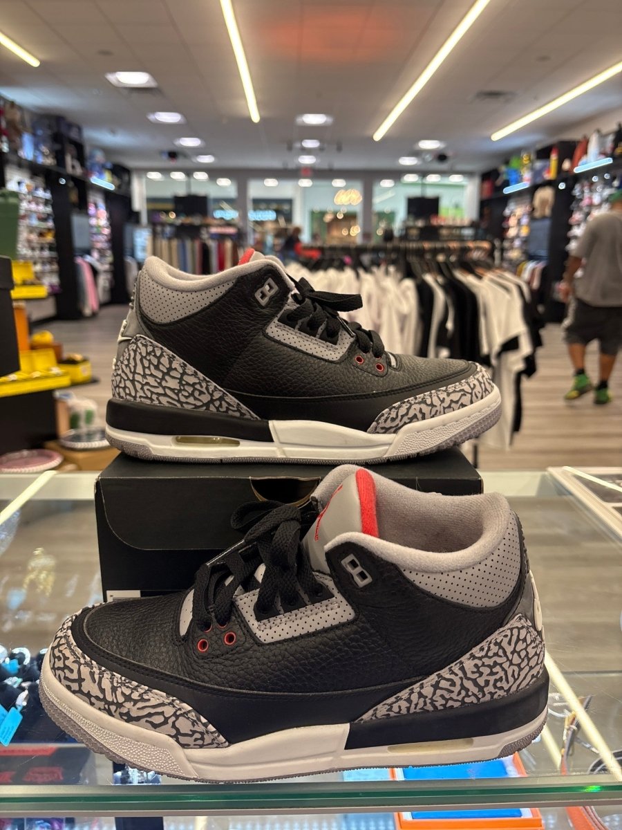 Jordan 3 Black Cement GS 7 Used - Sneakers - Jawns on Fire Sneakers &amp; Shoes