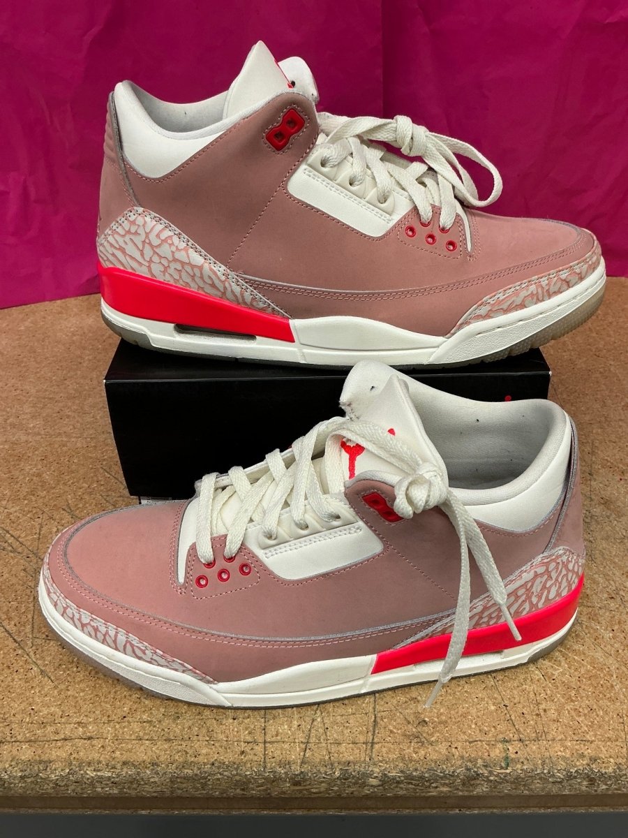 Jordan 3 Rust Pink Mens 9 Used - Sneakers - Jawns on Fire Sneakers &amp; Shoes