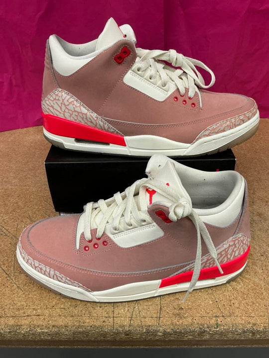 Jordan 3 Rust Pink Mens 9 Used - Sneakers - Jawns on Fire Sneakers &amp; Shoes