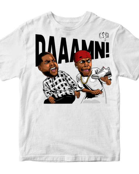 Jordan 3 White Cement DAMN - Original Jawns - White T-Shirt - T-Shirt - Jawns on Fire Sneakers & Shoes