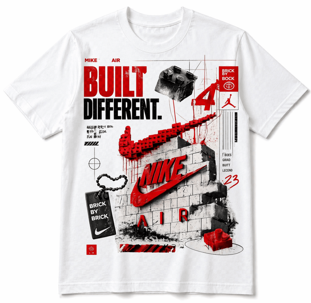 Jordan 4 Brick After Brick Built Different - Original Jawns - White T-Shirt - T-Shirt - Jawns on Fire Sneakers & Shoes
