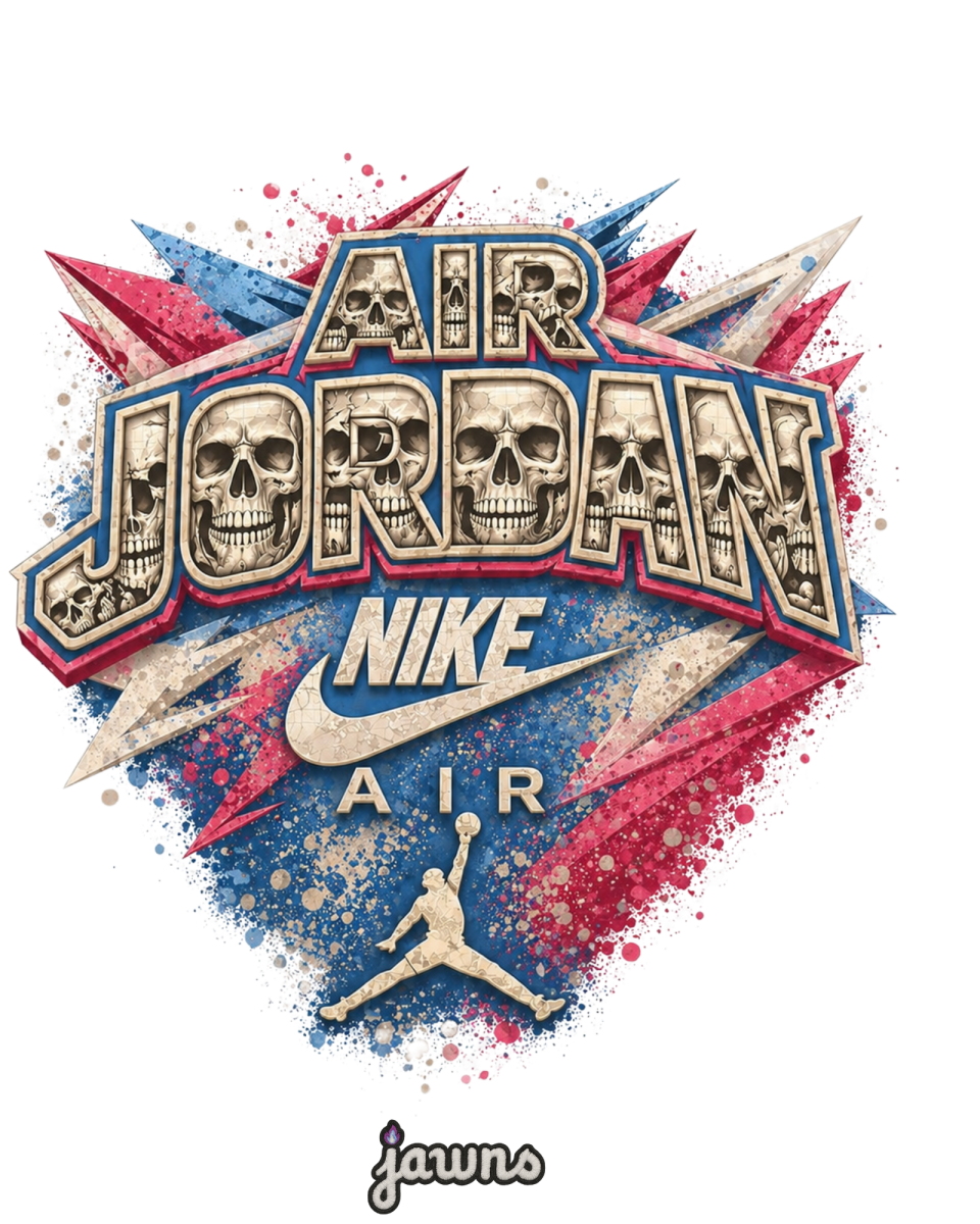 Jordan 4 Guava Ice - Skull and Bones - White T-Shirt - Only Jawns - T-Shirt - Jawns on Fire Sneakers & Shoes