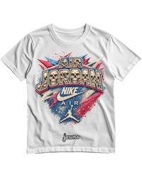 Jordan 4 Guava Ice - Skull and Bones - White T-Shirt - Only Jawns