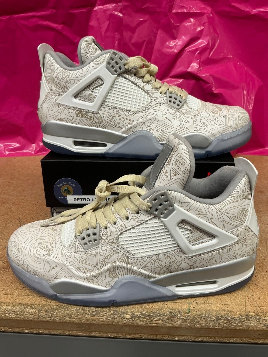 Jordan 4 Laser Mens 9 Used - Sneakers - Jawns on Fire Sneakers &amp; Shoes