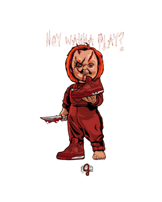 Jordan 4 Nigel Sylvester Chucky - Original Jawns - White T-Shirt - T-Shirt - Jawns on Fire Sneakers & Shoes