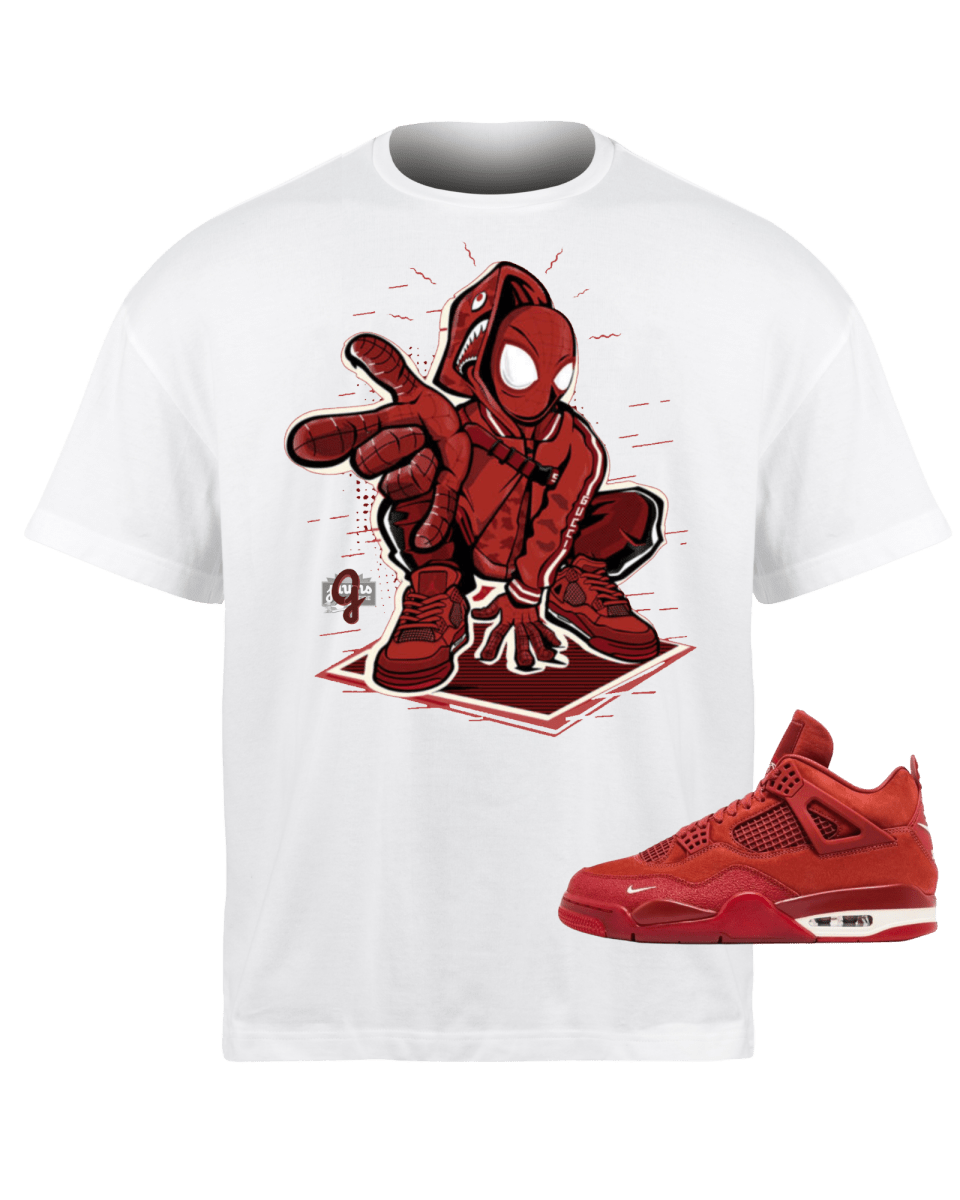 Jordan 4 Nigel Sylvester Spiderman - Original Jawns - White T-Shirt - T-Shirt - Jawns on Fire Sneakers & Shoes