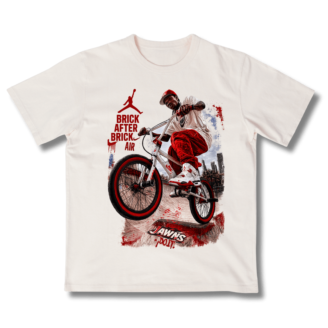 Jordan 4 Retro Nigel Sylvester Brick After Brick Only Jawns Graphic T-Shirt - T-Shirt - Jawns on Fire Sneakers & Shoes