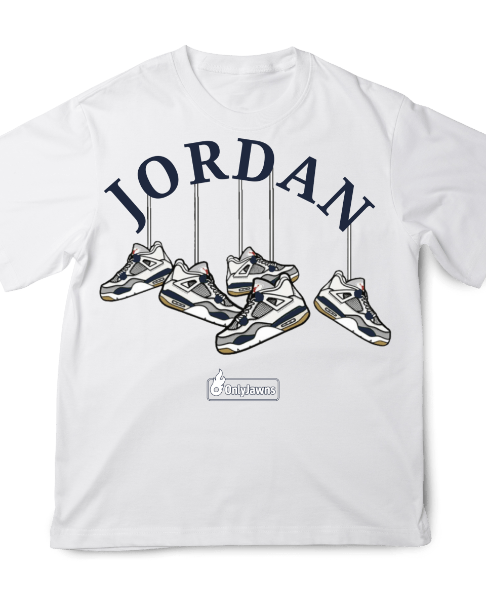 Jordan 4 SB Navy - Original Jawns - White T-Shirt - T-Shirt - Jawns on Fire Sneakers & Shoes