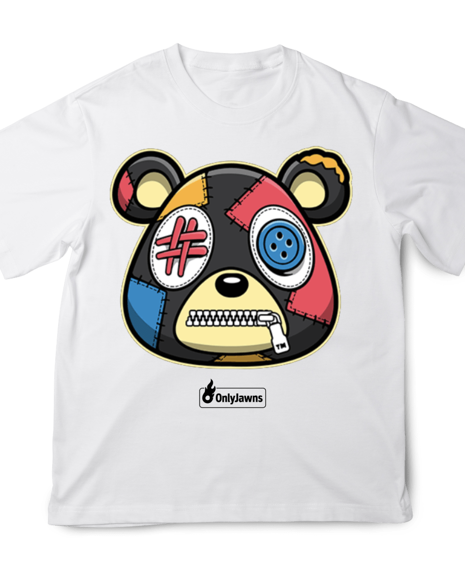 Jordan 4 Union Noir Crazy Bear - Original Jawns - White T-Shirt - T-Shirt - Jawns on Fire Sneakers & Shoes