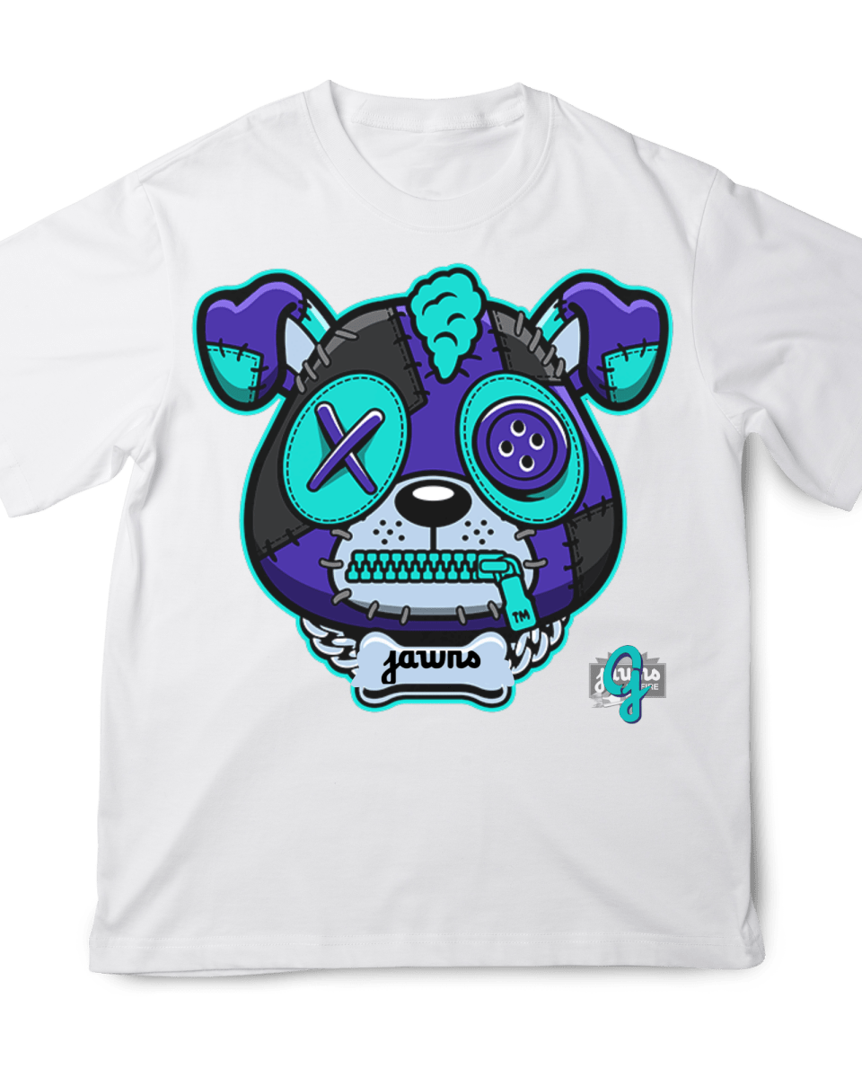Jordan 5 Grape Bulldog - Original Jawns - White T-Shirt - T-Shirt - Jawns on Fire Sneakers & Shoes
