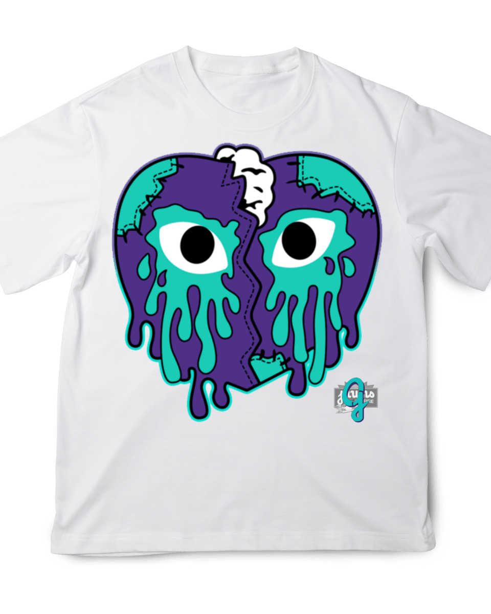 Jordan 5 Grape Heart Drip - Original Jawns - White T-Shirt - T-Shirt - Jawns on Fire Sneakers & Shoes