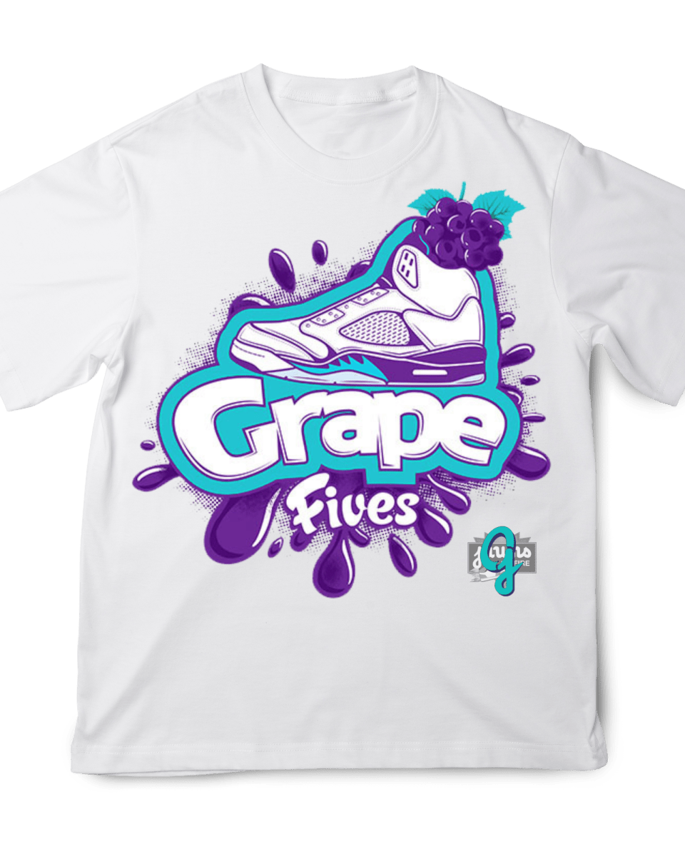 Jordan 5 Grape Splatter - Original Jawns - White T-Shirt - T-Shirt - Jawns on Fire Sneakers & Shoes