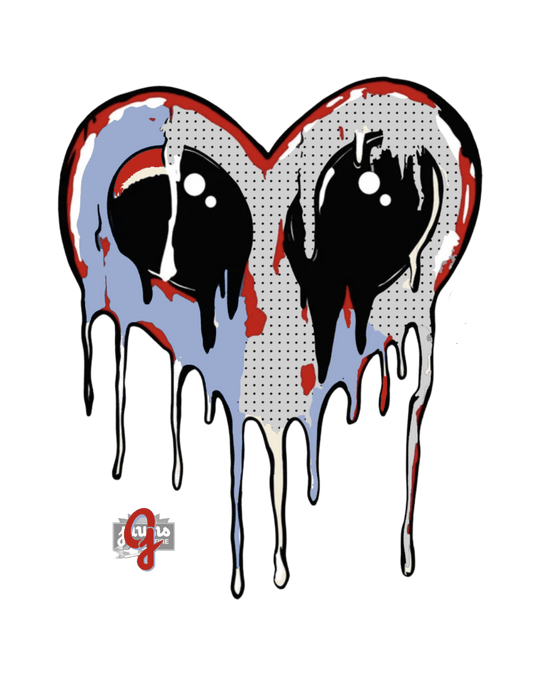 Jordan 5 Reimagined Drippy Heart - Original Jawns - Black T-Shirt - T-Shirt - Jawns on Fire Sneakers & Shoes
