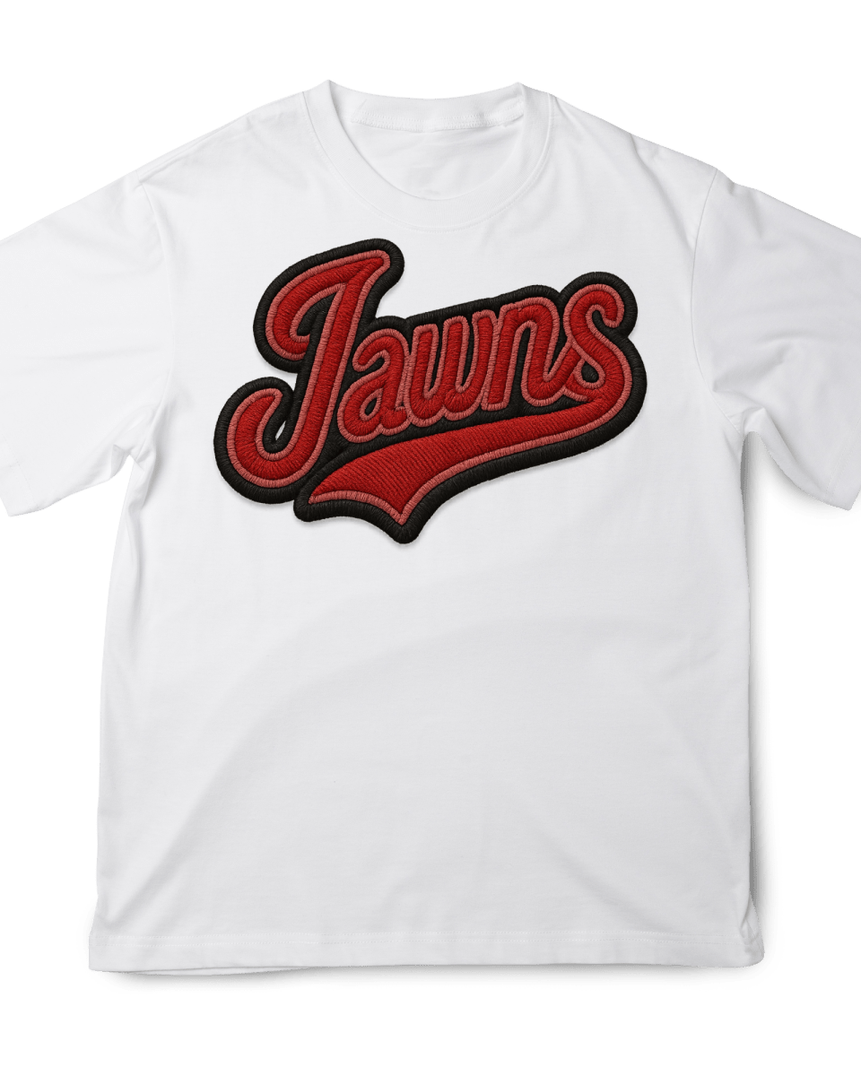 Jordan 5 Retro Awake NY Arctic Pink "JAWNS" - Original Jawns - White T-Shirt - T-Shirt - Jawns on Fire Sneakers & Shoes