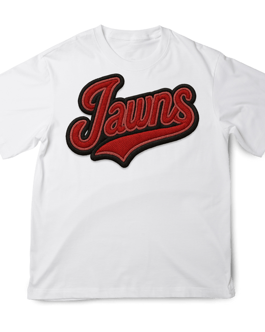 Jordan 5 Retro Awake NY Arctic Pink "JAWNS" - Original Jawns - White T-Shirt - T-Shirt - Jawns on Fire Sneakers & Shoes