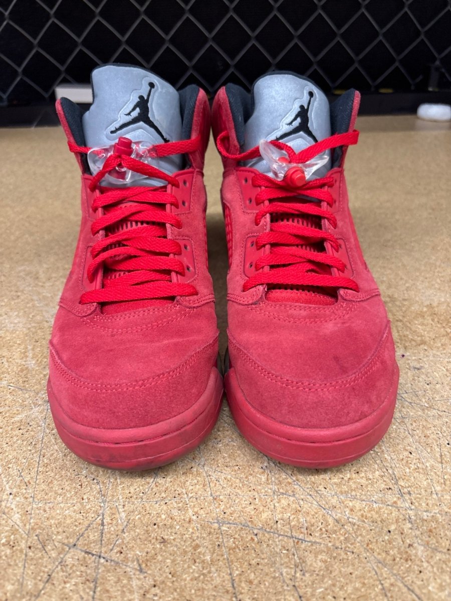 Jordan 5 Retro Red Suede Men 9.5 Used - No Box - Sneakers - Jawns on Fire Sneakers &amp; Shoes