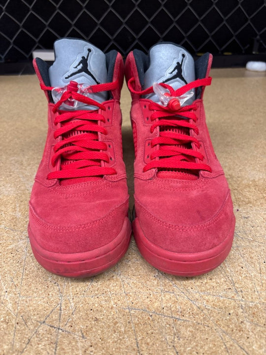 Jordan 5 Retro Red Suede Men 9.5 Used - No Box - Sneakers - Jawns on Fire Sneakers &amp; Shoes