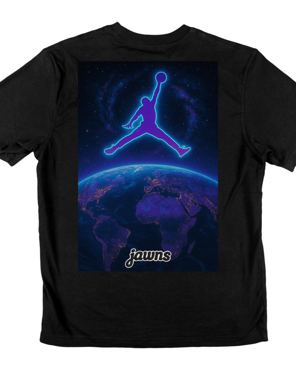 Jordan 8 Aqua Jumpman - Original Jawns - Black T-Shirt - T-Shirt - Jawns on Fire Sneakers & Shoes
