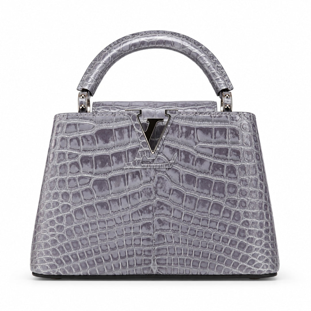 Louis Vuitton Crocodile Capucines BB Silver