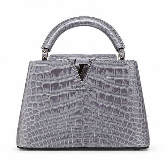 Louis Vuitton Crocodile Capucines BB Silver