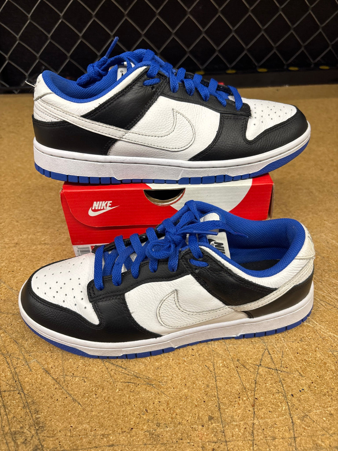 Nike Dunk Low Black Blue Mens 9 Used