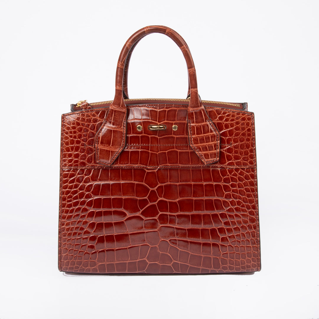 Louis Vuitton Alligator City Steamer MM Sienna Brown N93356