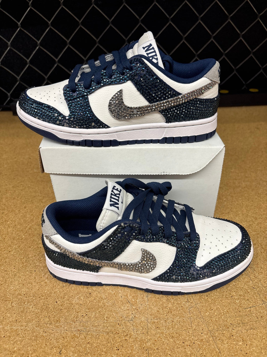 Nike Navy Blingy Dunk Men 5.5 Used No Box