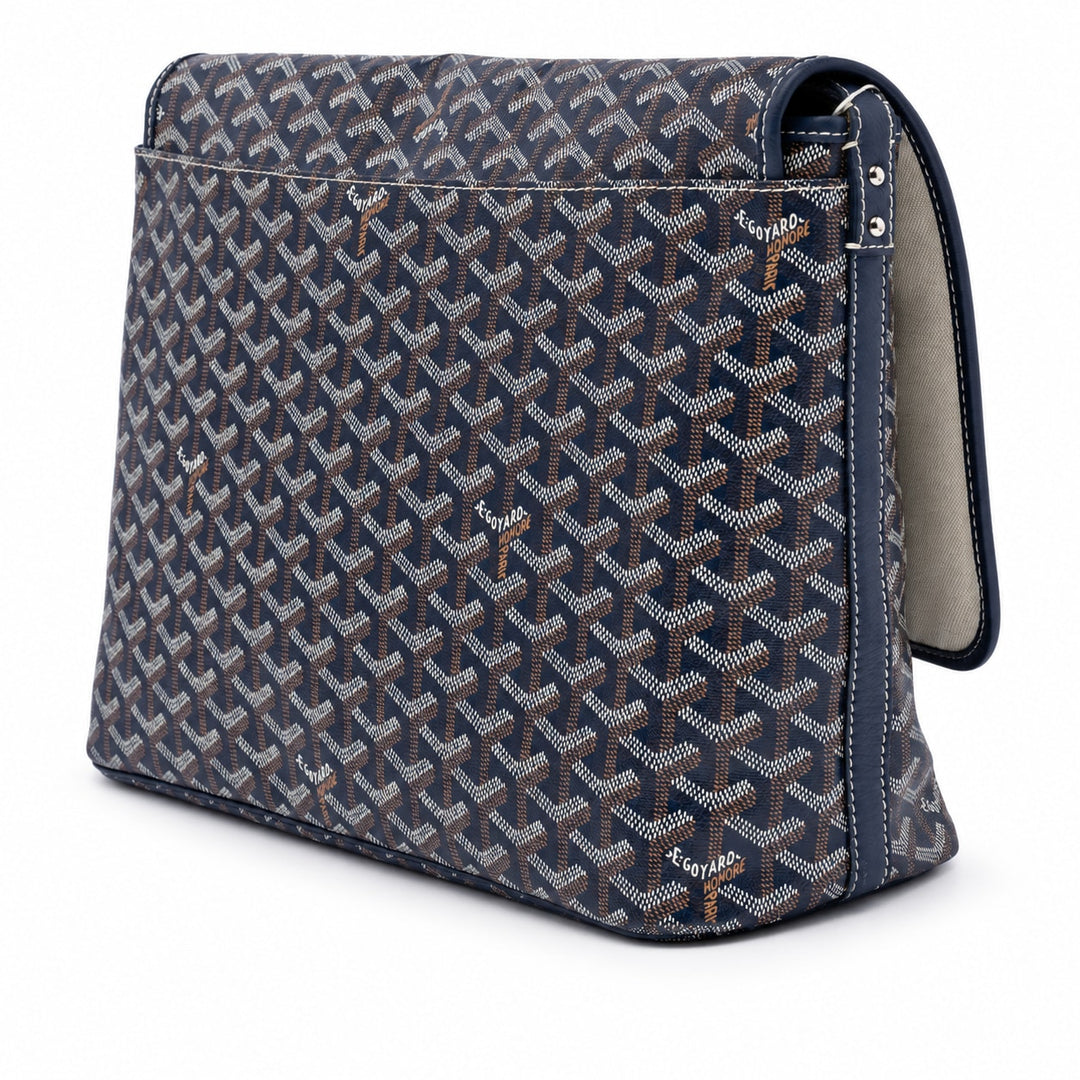 Goyard MM Belvédère Messenger Navy Crossbody Bag
