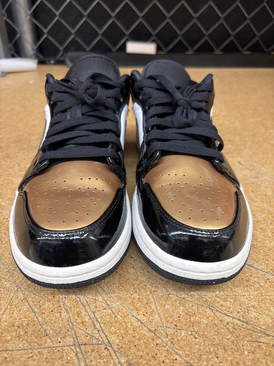 Jordan 1 Low Black And Gold Mens 9 Used Rep Box