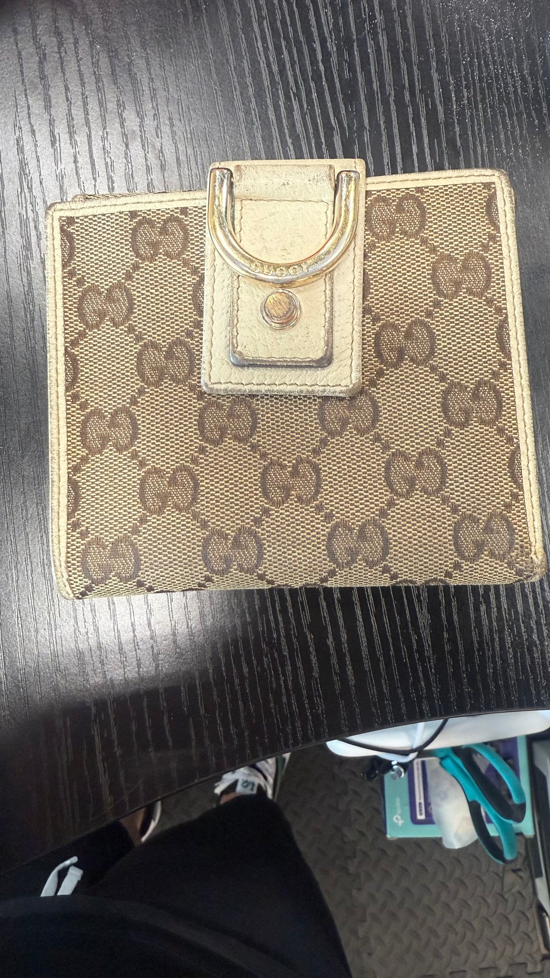 Gucci GG Canvas Wallet with Buckle