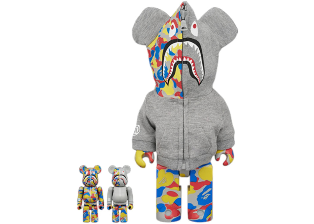 Bearbrick BAPE(R) CAMO SHARK MCT 30th ANNIV. 100% & 400% 3 PCS SET 100% & 400% Set