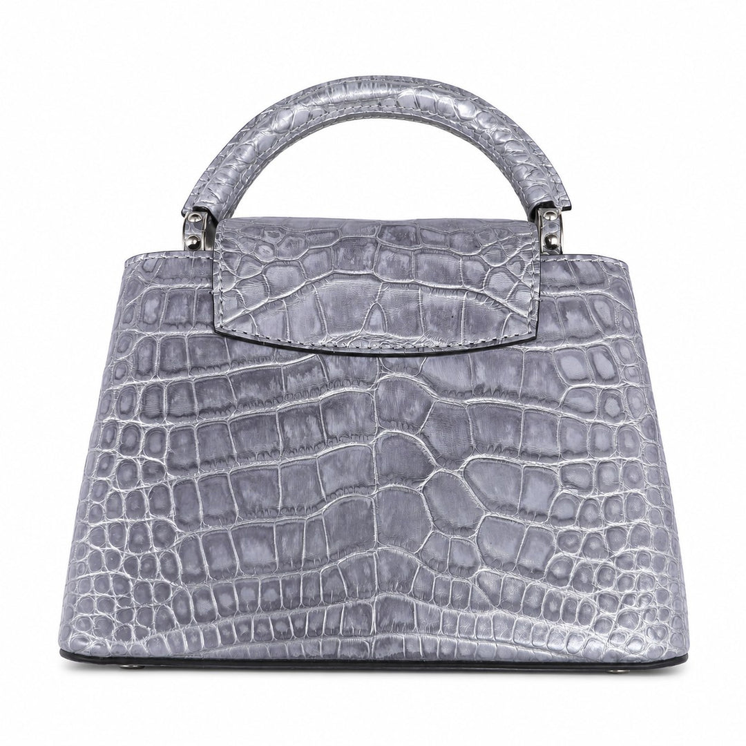 Louis Vuitton Crocodile Capucines BB Silver