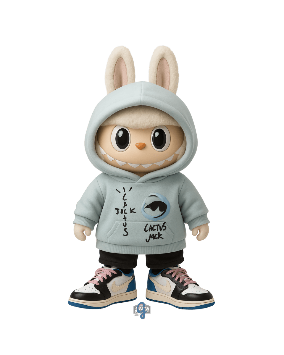 La Bu Bu Cactus Jack Fragment Light Blue - Original Jawns - Black T-Shirt - T-Shirt - Jawns on Fire Sneakers & Shoes