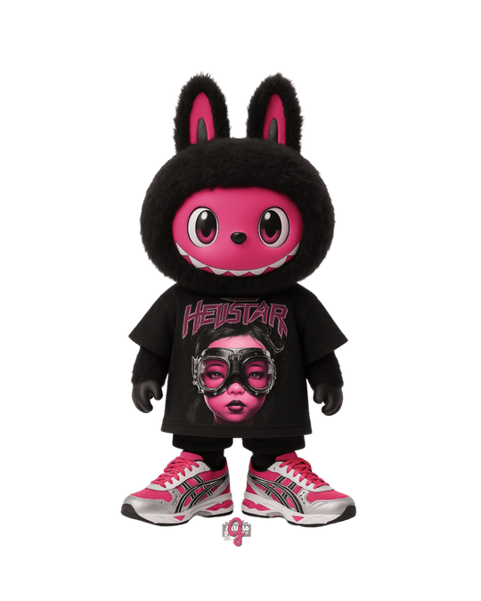 La Bu Bu Hellstar Pink Goggles - Original Jawns - Black T-Shirt - T-Shirt - Jawns on Fire Sneakers & Shoes