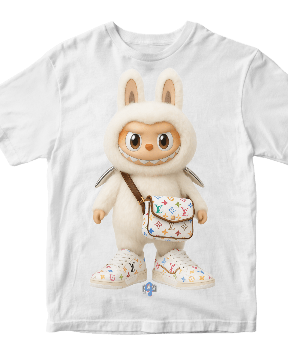 La Bu Bu LV White Multi Color Monogram - Original Jawns - White T-Shirt - T-Shirt - Jawns on Fire Sneakers & Shoes