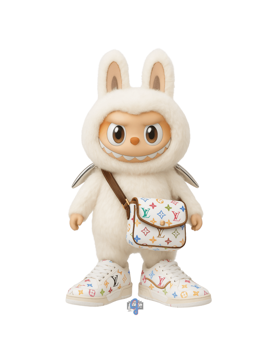 La Bu Bu LV White Multi Color Monogram - Original Jawns - White T-Shirt - T-Shirt - Jawns on Fire Sneakers & Shoes