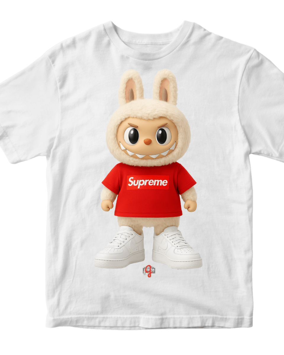 La Bu Bu Supreme Red Box Label - Original Jawns - White T-Shirt - T-Shirt - Jawns on Fire Sneakers & Shoes